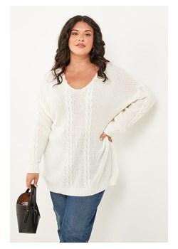 Curvy Lady Sweter w kolorze kremowym ze sklepu Limango Polska w kategorii Swetry damskie - zdjęcie 188437462