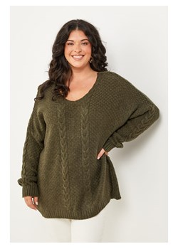 Curvy Lady Sweter w kolorze khaki ze sklepu Limango Polska w kategorii Swetry damskie - zdjęcie 188437472