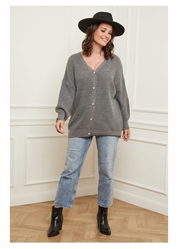 Curvy Lady Kardigan w kolorze szarym ze sklepu Limango Polska w kategorii Swetry damskie - zdjęcie 188437522