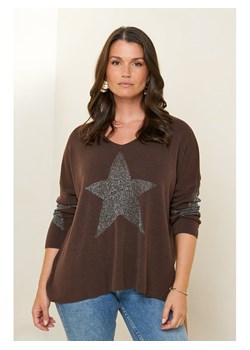 Curvy Lady Sweter w kolorze brązowym ze sklepu Limango Polska w kategorii Swetry damskie - zdjęcie 188437582