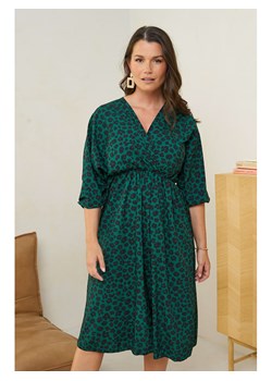 Curvy Lady Sukienka w kolorze ciemnozielonym ze sklepu Limango Polska w kategorii Sukienki - zdjęcie 188437662