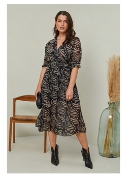 Curvy Lady Sukienka w kolorze czarno-beżowym ze sklepu Limango Polska w kategorii Sukienki - zdjęcie 188437923
