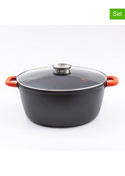 Laguiole 2-częściowy zestaw "Greblon" w kolorze szarym - 14 l ze sklepu Limango Polska w kategorii Garnki - zdjęcie 188440790