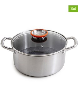 Laguiole 2-częściowy zestaw ''Blackcube'' w kolorze srebrnym - 5 l ze sklepu Limango Polska w kategorii Garnki - zdjęcie 188440960