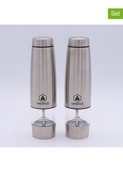 Laguiole 2-częściowy zestaw w kolorze srebrnym - wys. 23 cm ze sklepu Limango Polska w kategorii Młynki do soli i pieprzu - zdjęcie 188441511