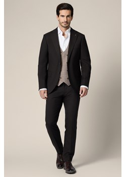 Garnitur Brązowy Wełniany z Elastycznym Pasem Durham ze sklepu Lancerto S.A. w kategorii Garnitury męskie - zdjęcie 188443560