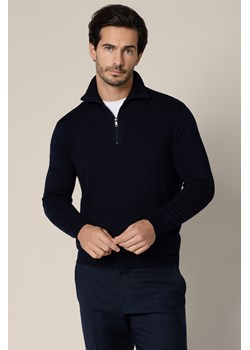 Sweter Granatowy z Wiskozą Lucan ze sklepu Lancerto S.A. w kategorii Swetry męskie - zdjęcie 188443571