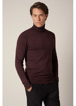 Golf Męski Bordowy z Wiskozą Sigmar ze sklepu Lancerto S.A. w kategorii Swetry męskie - zdjęcie 188443574