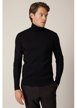 Golf Męski Czarny z Wiskozą Vorn ze sklepu Lancerto S.A. w kategorii Swetry męskie - zdjęcie 188443580