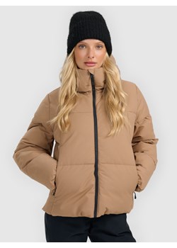 Damska kurtka narciarska 4F 4FWAW25TTJAF0808 - beżowa ze sklepu Sportstylestory.com w kategorii Kurtki damskie - zdjęcie 188443660