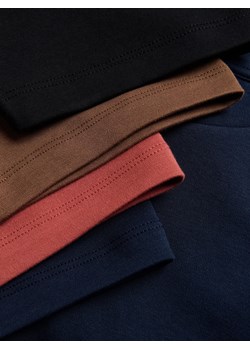 Reserved - Bawełniany t-shirt - granatowy ze sklepu Reserved w kategorii Bluzki damskie - zdjęcie 188445052