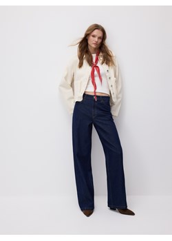Reserved - Jeansy wide leg z przeszyciem - indigo jeans ze sklepu Reserved w kategorii Spodnie dziewczęce - zdjęcie 188445053
