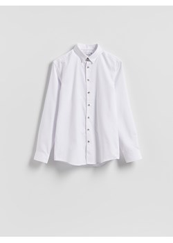 Reserved - Koszula regular fit z bawełną - biały ze sklepu Reserved w kategorii Koszule męskie - zdjęcie 188445063