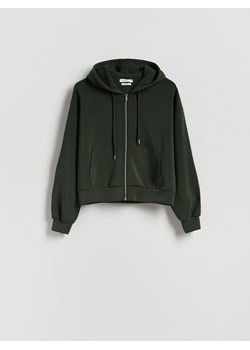 Reserved - Oversizowa bluza - ciemnozielony ze sklepu Reserved w kategorii Bluzy damskie - zdjęcie 188445144