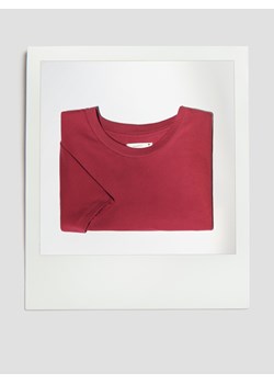Reserved - T-shirt regular - bordowy ze sklepu Reserved w kategorii Bluzki damskie - zdjęcie 188445184