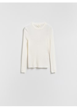 Reserved - Bluzka z wełny merino - złamana biel ze sklepu Reserved w kategorii Bluzki damskie - zdjęcie 188445763
