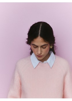 Reserved - Sweter z wełną i moherem - pastelowy róż ze sklepu Reserved w kategorii Swetry damskie - zdjęcie 188446083