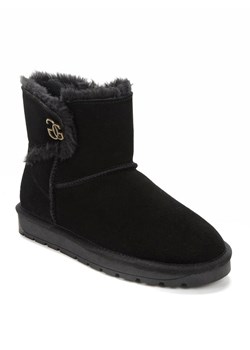 Gooce Skórzane botki zimowe "Gabriela" w kolorze czarnym ze sklepu Limango Polska w kategorii Śniegowce damskie - zdjęcie 188446844