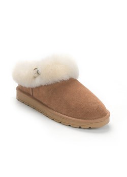 Gooce Skórzane botki zimowe "Mitsuko" w kolorze jasnobrązowym ze sklepu Limango Polska w kategorii Śniegowce damskie - zdjęcie 188446870