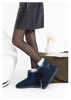 Gooce Skórzane botki zimowe "Crestone" w kolorze granatowym ze sklepu Limango Polska w kategorii Śniegowce damskie - zdjęcie 188446891