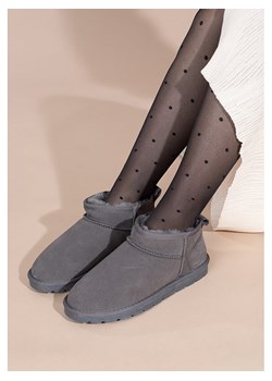 Gooce Skórzane botki zimowe "Mindy" w kolorze szarym ze sklepu Limango Polska w kategorii Śniegowce damskie - zdjęcie 188447491