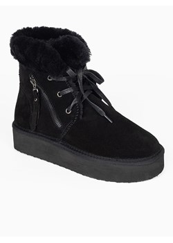 Gooce Skórzane botki zimowe "Agarita" w kolorze czarnym ze sklepu Limango Polska w kategorii Śniegowce damskie - zdjęcie 188447581