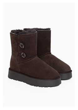 Gooce Skórzane botki zimowe "Hubbard" w kolorze brązowym ze sklepu Limango Polska w kategorii Śniegowce damskie - zdjęcie 188447760