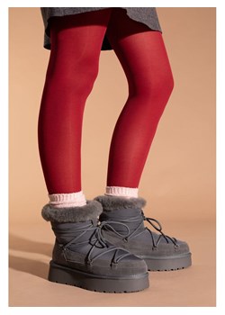 Gooce Skórzane botki zimowe "Warm" w kolorze antracytowym ze sklepu Limango Polska w kategorii Śniegowce damskie - zdjęcie 188447861