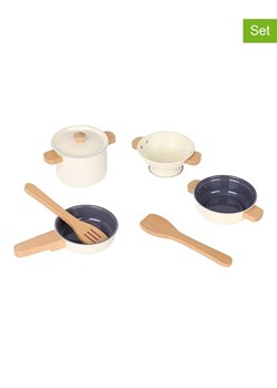 New Classic Toys 7-częściowy zestaw do gotowania w kolorze biało-czarnym - 2+ ze sklepu Limango Polska w kategorii Zabawki - zdjęcie 188451570