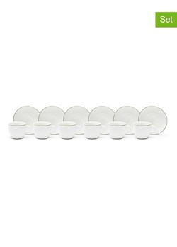 Trendy Kitchen by EXCÉLSA Filiżanki (6 szt.) "Platinum" w kolorze srebrno-białym do kawy - 70 ml ze sklepu Limango Polska w kategorii Dzbanki i zaparzacze - zdjęcie 188452284