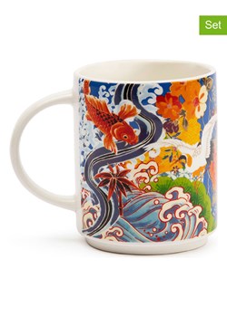 Trendy Kitchen by EXCÉLSA Kubki jumbo (4 szt.) "Kimono" ze wzorem - 300 ml ze sklepu Limango Polska w kategorii Dzbanki i zaparzacze - zdjęcie 188452294