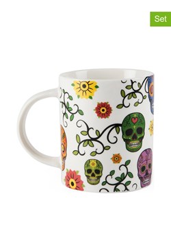 Trendy Kitchen by EXCÉLSA Kubki (4 szt.) "Calavera" ze wzorem - 300 ml ze sklepu Limango Polska w kategorii Dzbanki i zaparzacze - zdjęcie 188452311