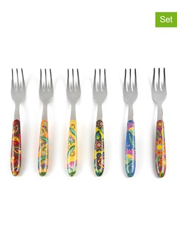 Trendy Kitchen by EXCÉLSA Widelczyki deserowe (6 szt.) ze wzorem - dł. 15 cm ze sklepu Limango Polska w kategorii Sztućce - zdjęcie 188452360