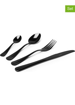 Trendy Kitchen by EXCÉLSA 24-częściowy zestaw sztućców w kolorze czarnym ze sklepu Limango Polska w kategorii Sztućce - zdjęcie 188452371