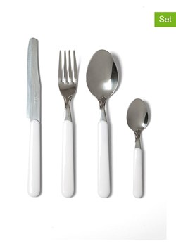 Trendy Kitchen by EXCÉLSA 24-częściowy zestaw sztućców "Fashion" w kolorze białym ze sklepu Limango Polska w kategorii Sztućce - zdjęcie 188452393
