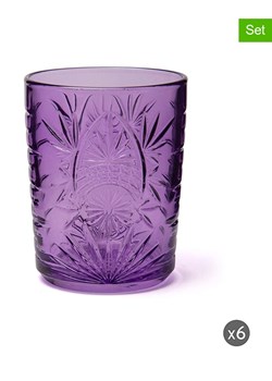 Trendy Kitchen by EXCÉLSA Szklanki (6 szt.) "Color Tumbler" w kolorze fioletowym - 350 ml ze sklepu Limango Polska w kategorii Naczynia - zdjęcie 188452413