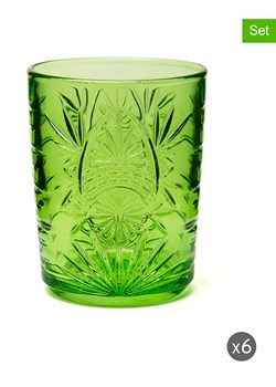 Trendy Kitchen by EXCÉLSA Szklanki (6 szt.) "Color Tumbler" w kolorze zielonym - 350 ml ze sklepu Limango Polska w kategorii Naczynia - zdjęcie 188452421