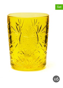 Trendy Kitchen by EXCÉLSA Szklanki (6 szt.) "Color Tumbler" w kolorze żółtym - 350 ml ze sklepu Limango Polska w kategorii Naczynia - zdjęcie 188452423