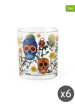 Trendy Kitchen by EXCÉLSA Szklanki (6 szt.) "Calavera" ze wzorem - 250 ml ze sklepu Limango Polska w kategorii Naczynia - zdjęcie 188452570