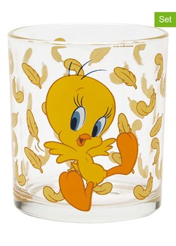 Trendy Kitchen by EXCÉLSA Szklanki (3 szt.) "Looney Tunes" w kolorze żółtym - 250 ml ze sklepu Limango Polska w kategorii Naczynia - zdjęcie 188452620