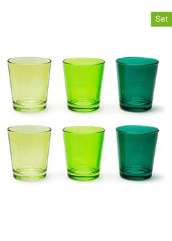Trendy Kitchen by EXCÉLSA Szklanki (6 szt.) "Portofino" w kolorze zielonym - 300 ml ze sklepu Limango Polska w kategorii Naczynia - zdjęcie 188452674