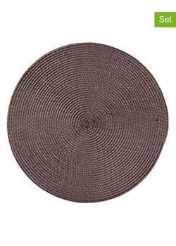 Trendy Kitchen by EXCÉLSA Podkładki stołowe (6 szt.) "Round" w kolorze brązowym - Ø 36 cm ze sklepu Limango Polska w kategorii Podkładki na stół - zdjęcie 188452761