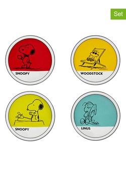 Trendy Kitchen by EXCÉLSA Talerze (4 szt.) "Peanuts" ze wzorem do pizzy - Ø 30,5 cm ze sklepu Limango Polska w kategorii Naczynia - zdjęcie 188452821