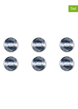 Trendy Kitchen by EXCÉLSA Talerzyki deserowe (6 szt.) "Ermes" w kolorze granatowo-białym - Ø 20 cm ze sklepu Limango Polska w kategorii Naczynia - zdjęcie 188452904