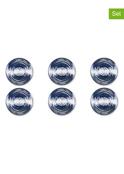 Trendy Kitchen by EXCÉLSA Talerze obiadowe (6 szt.) "Ermes" w kolorze granatowo-białym - Ø 27 cm ze sklepu Limango Polska w kategorii Naczynia - zdjęcie 188452913