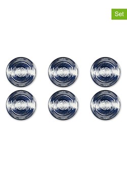 Trendy Kitchen by EXCÉLSA Podtalerze (6 szt.) "Ermes" w kolorze granatowo-białym - Ø 33 cm ze sklepu Limango Polska w kategorii Naczynia - zdjęcie 188452922