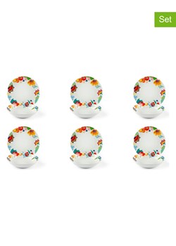 Trendy Kitchen by EXCÉLSA 12-częściowy zestaw talerzy "Saint Tropez" w kolorze biało-czerwono-żółtym ze sklepu Limango Polska w kategorii Naczynia - zdjęcie 188453051