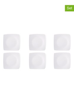 Trendy Kitchen by EXCÉLSA Talerz obiadowy "Eclipse" (6 szt.) w kolorze białym - 25 x 25 cm ze sklepu Limango Polska w kategorii Naczynia - zdjęcie 188453181