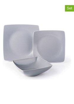 Trendy Kitchen by EXCÉLSA 18-częściowy zestaw talerzy "Eclipse" w kolorze jasnoszarym ze sklepu Limango Polska w kategorii Naczynia - zdjęcie 188453251