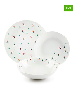 Trendy Kitchen by EXCÉLSA 18-częściowy zestaw talerzy "Cortina" w kolorze białym ze sklepu Limango Polska w kategorii Naczynia - zdjęcie 188453261